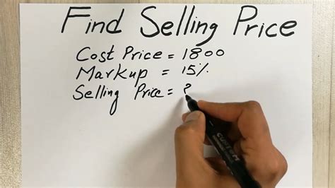 Determining the Selling Price